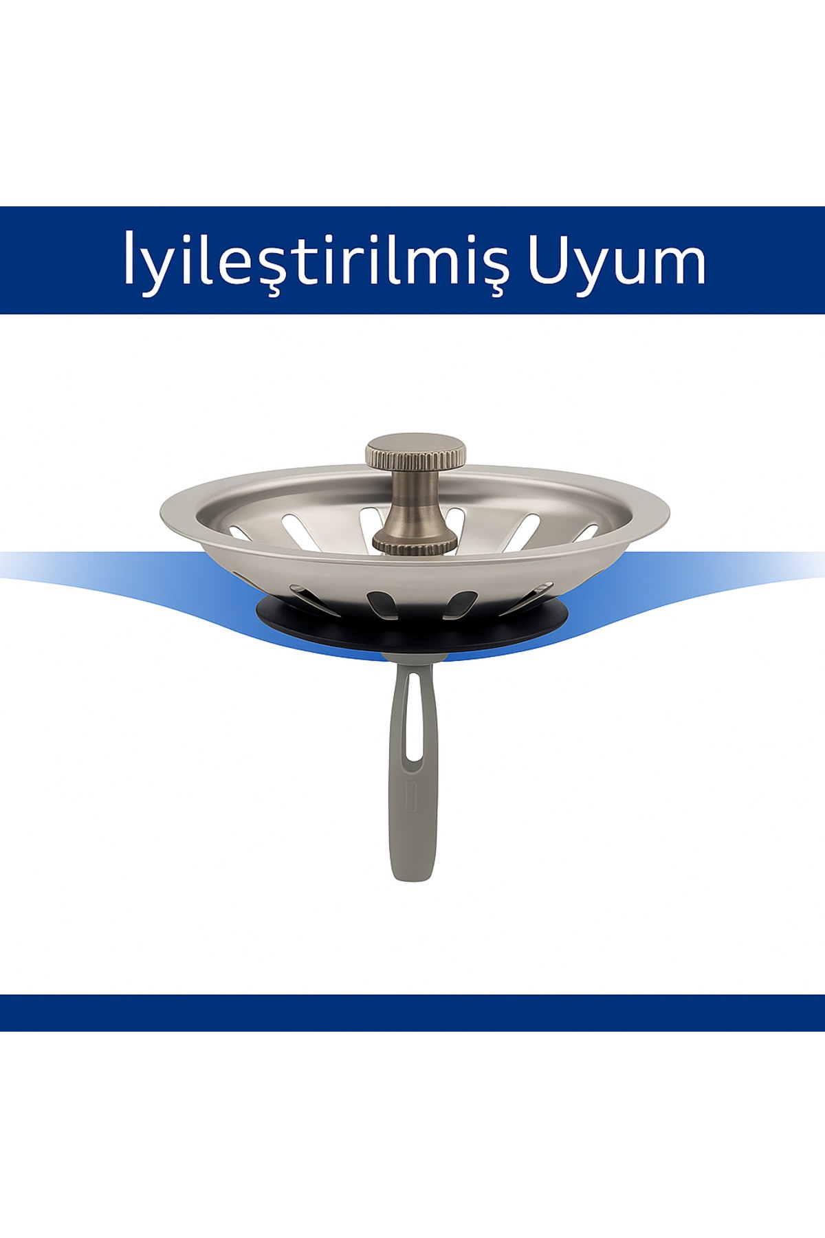 Çöpmak Mutfak Lavabo Sifon Gideri Paslanmaz Metal Tıpa Süzgeci 8 cm – Dayanıklı ve Uyumlu