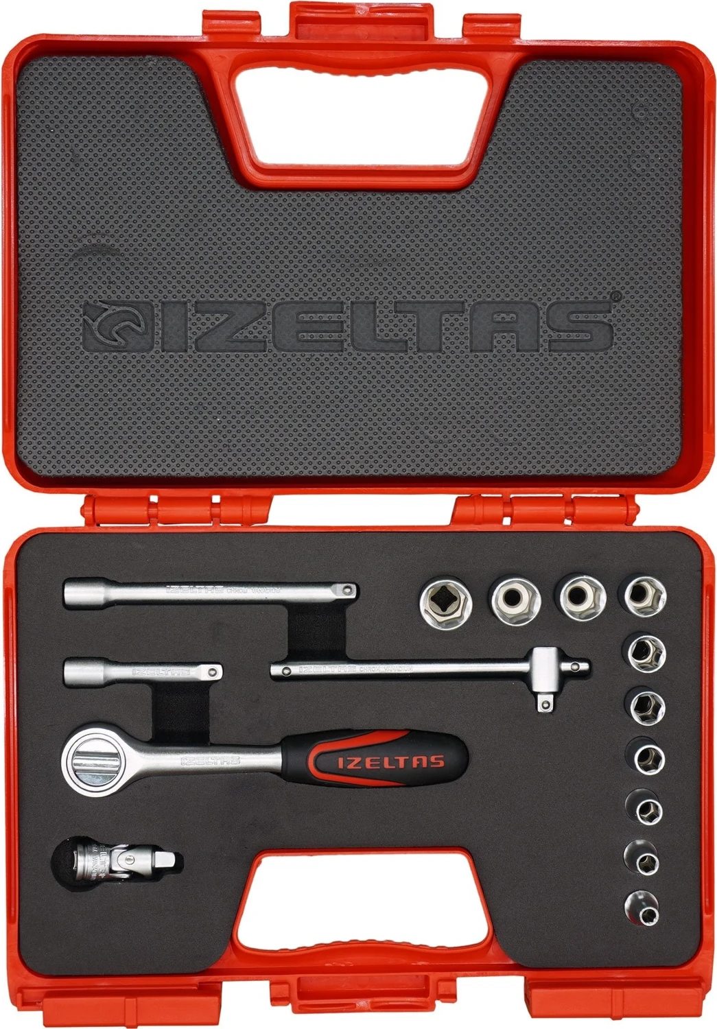 Izeltaş 1/4 Altı Köşe Lokma Anahtar Takımı 15'li