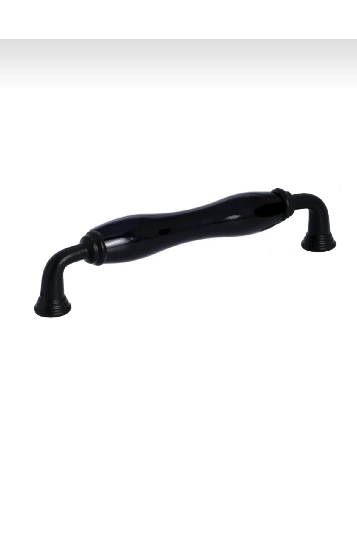 PORCELLANA PERLA (12,8CM)-SİYAH-Porselen Kulp Dolap Çekmece Mobilya Banyo Kulpu Mutfak Kulbu-safir128mm-STK2838