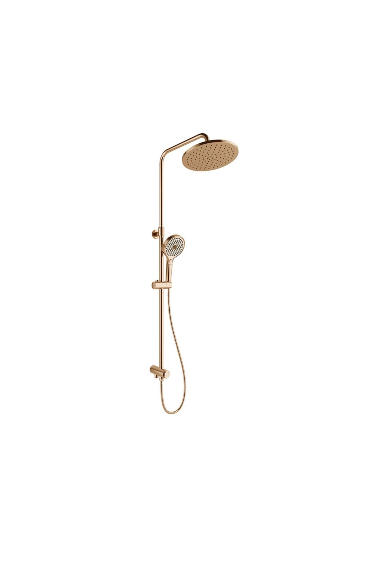 Rain Yuvarlak Push Button Duş Barı Rose Gold