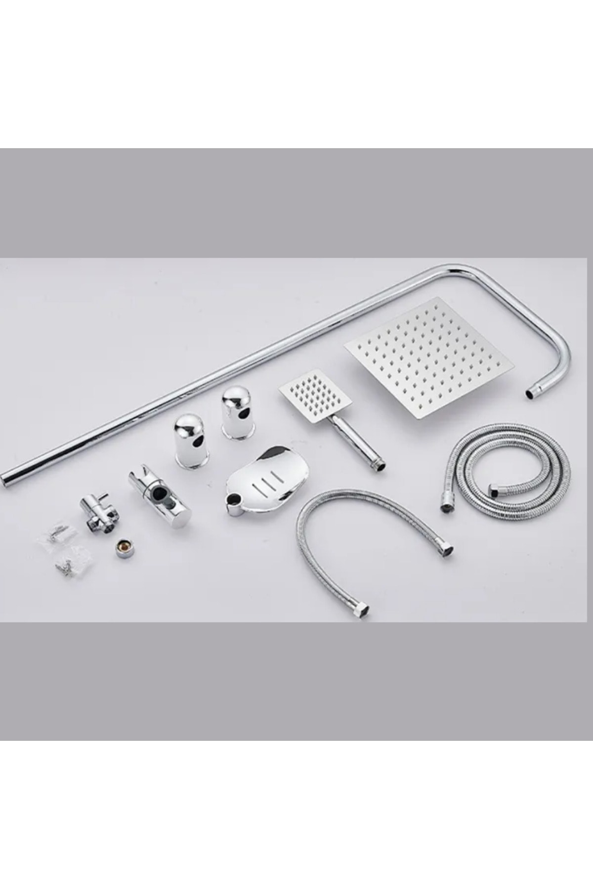 304 Paslanmaz Yağmurlama Robot Duş Seti Metal El Ve *25cm* Tepe Başlık(ck titan304)