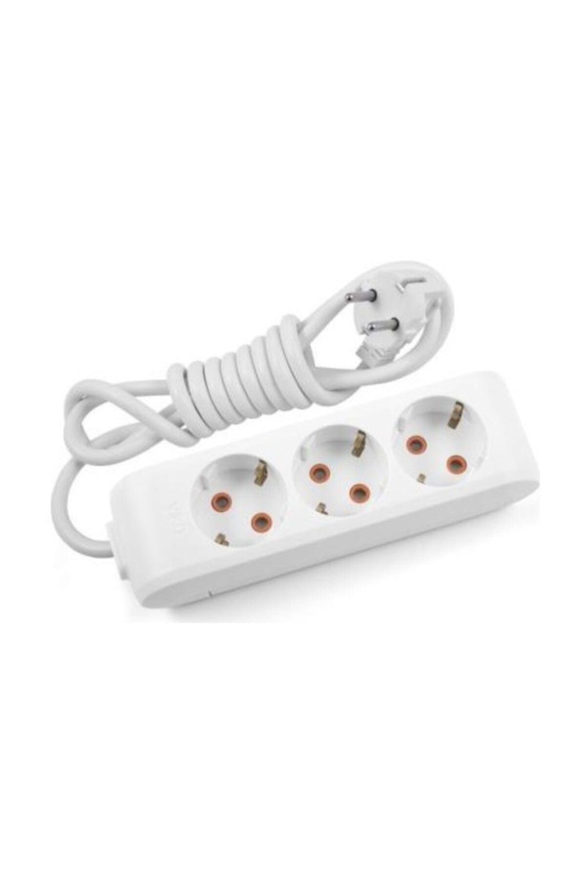 Multi-let Üçlü Priz Topraklı Kablolu Çocuk Korumalı 5 Metre-beyaz (AYNI GÜN KARGO)