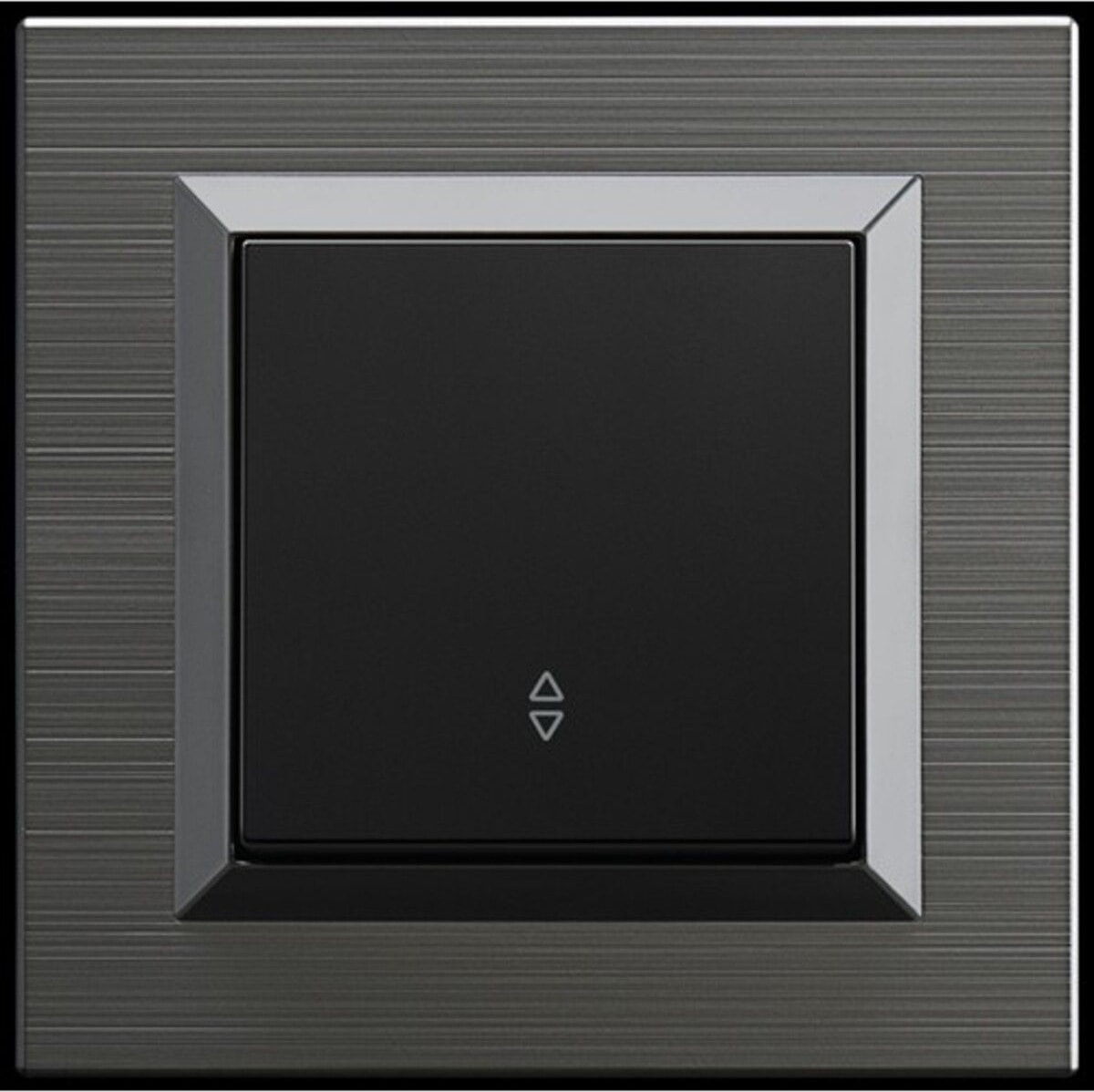 Quantum Manyetik Gri+Siyah Vavien Anahtar + Çerçeve Dahil - 1 Adet