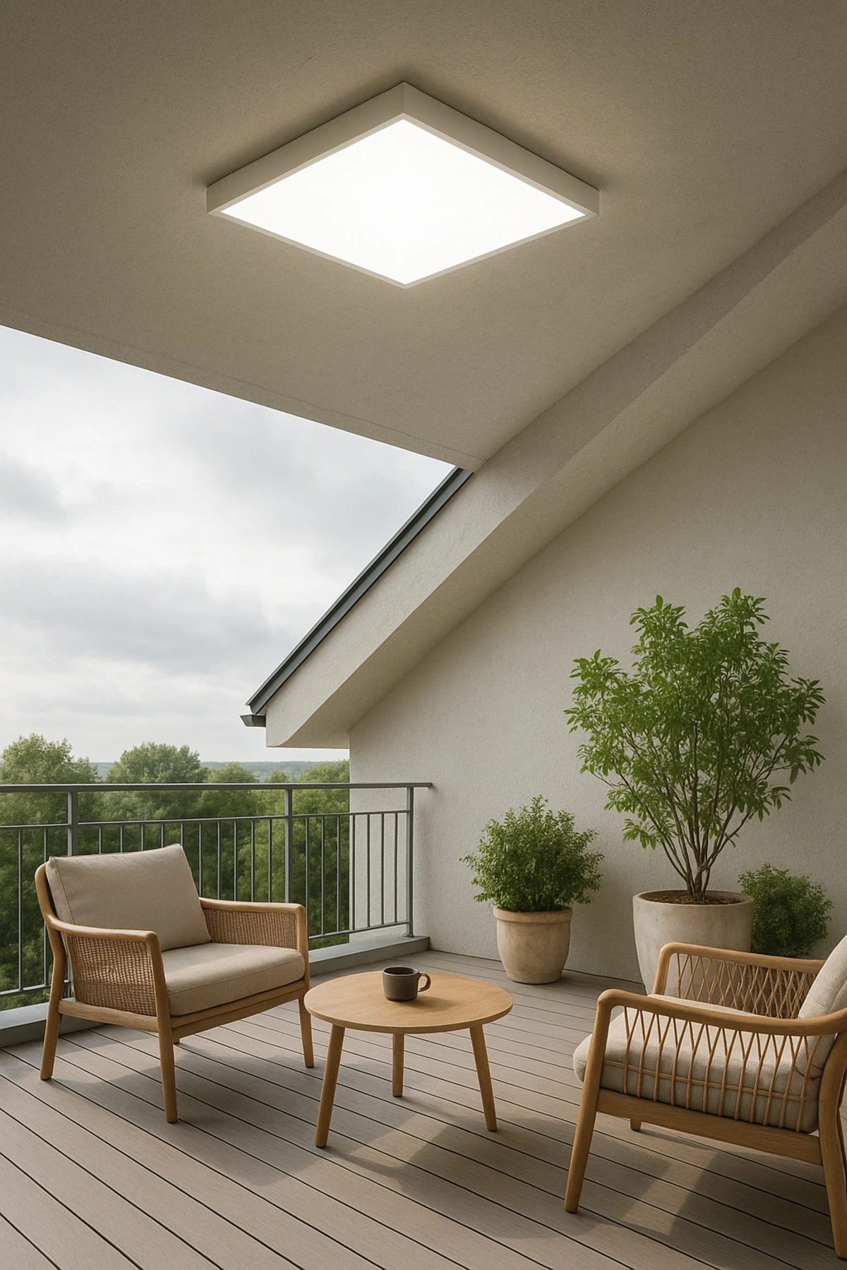 Tavana Sıfır Kare Led Panel Lamba Glop Aplik Armatür Avize Gün Işığı Renk Koridor Balkon Hol 16x16