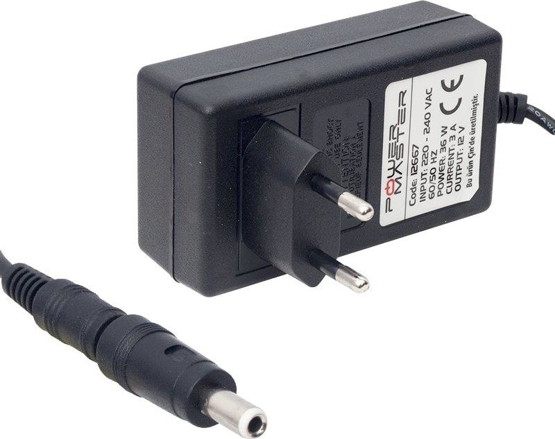12V-3A Priz Tipi Adaptör 5.5x2.5mm Jak Fişli