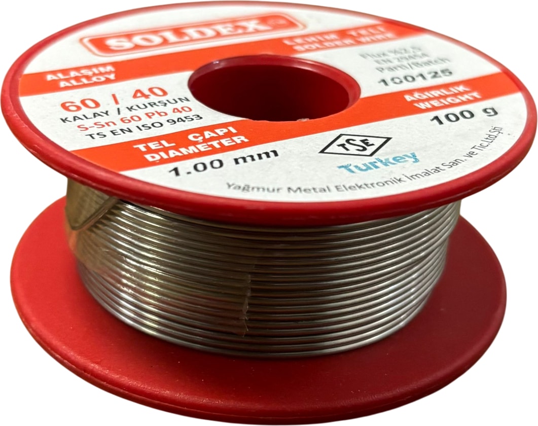 Lehim Teli 100GR 60 Kalay 40 Kurşun 1.20MM