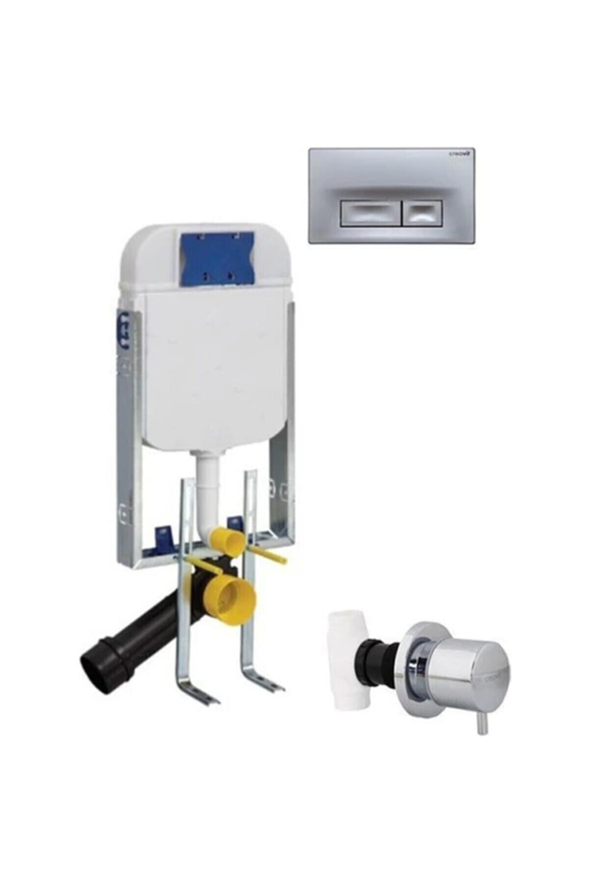 Gömme Rezervuar Gr5001 + Buton + Ac50l Stop Valf 3'lü