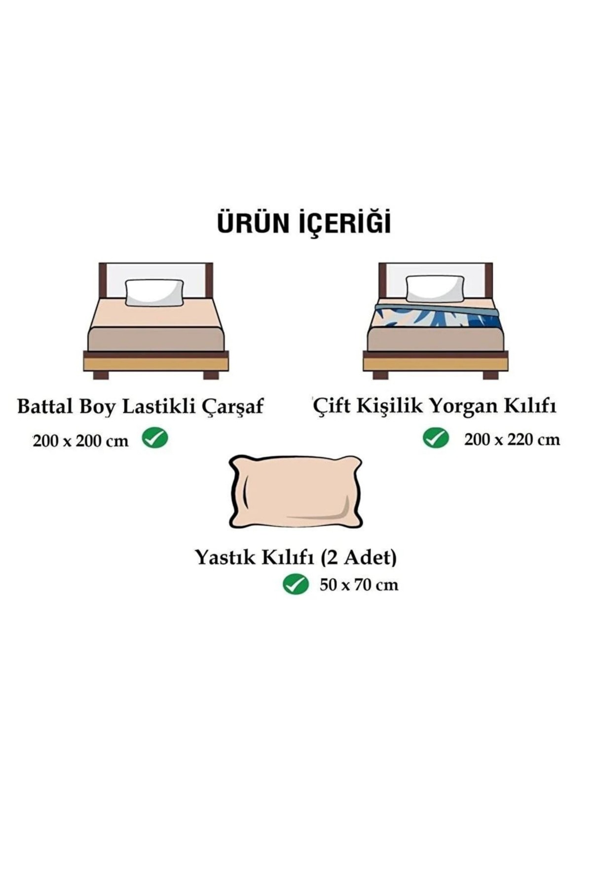 180x200 Lastikli Çarşaflı Düz Renk Nevresim Takımı Battal Boy Gri