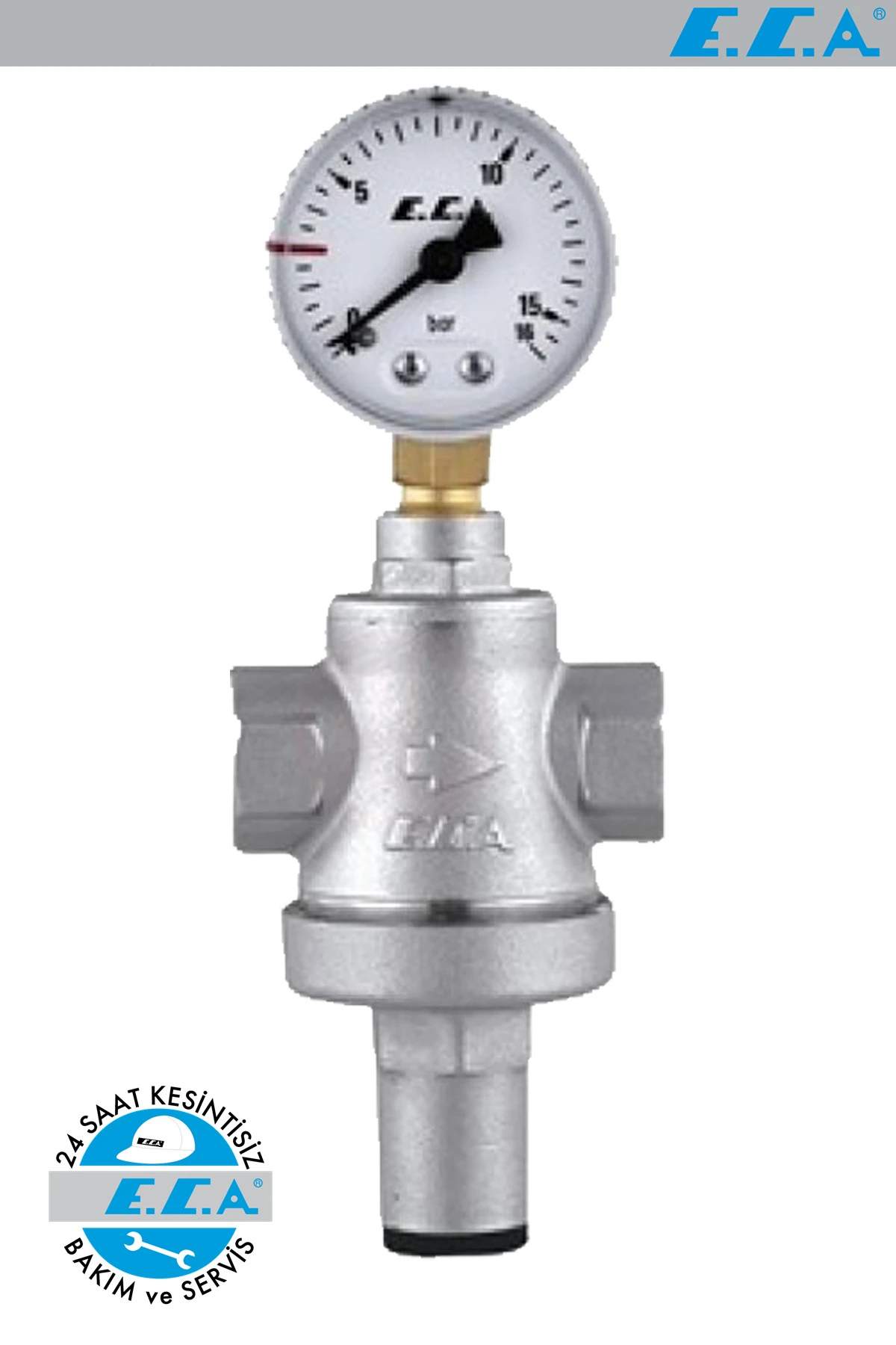 3/4 Manometreli Rakorsuz Basınç Düşürücü Regülatörü 602111010