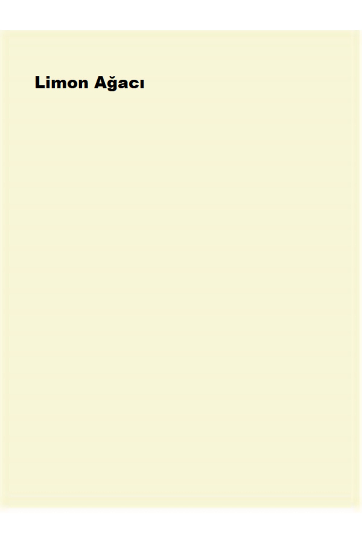 Silikonlu Özel Mat Limon Ağacı 0,75 Lt (1 KG)