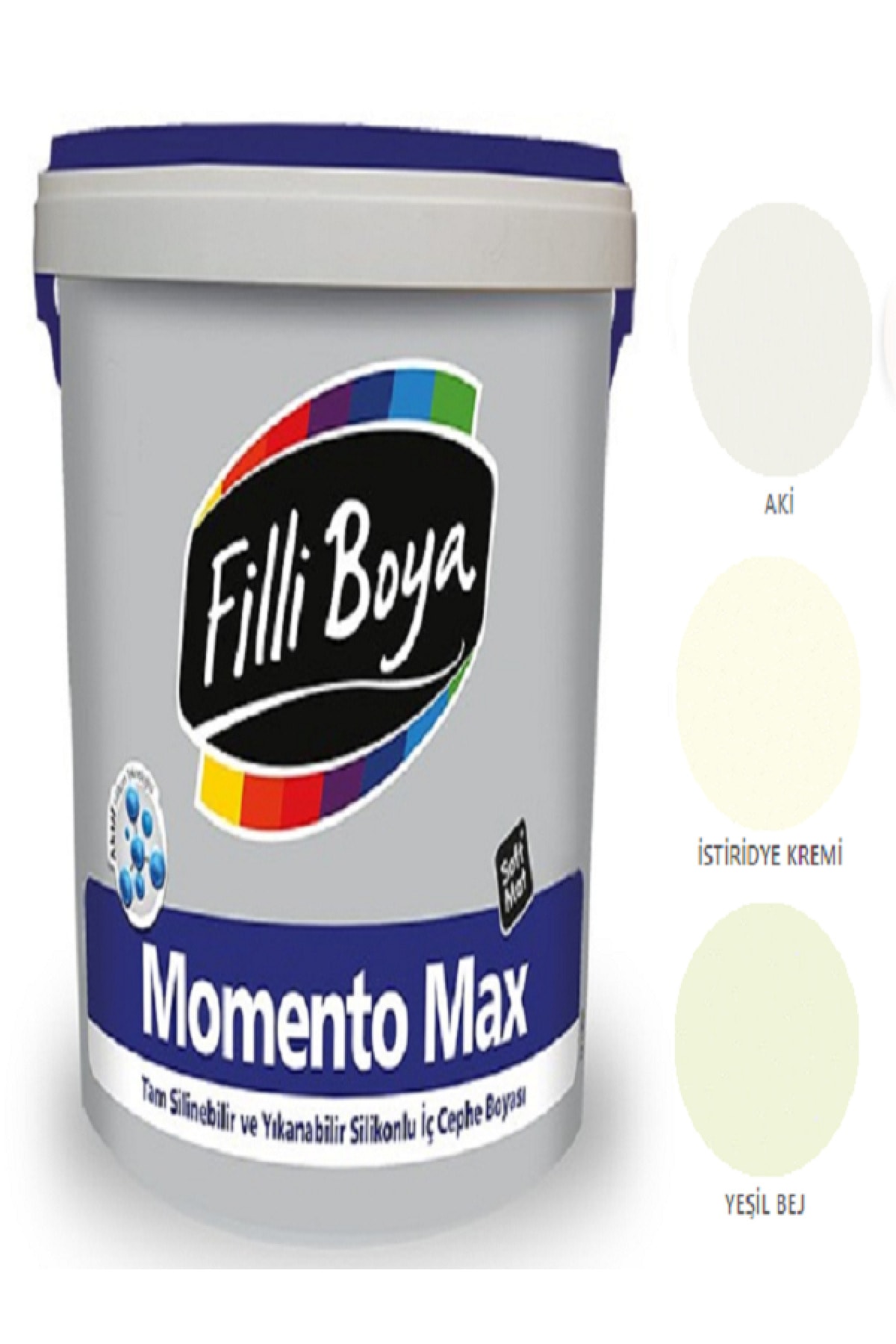 Momento Max Tam Silinebilir Yıkanabilir Silikonlu Mat Boya 1,25lt (yeşil Bej)