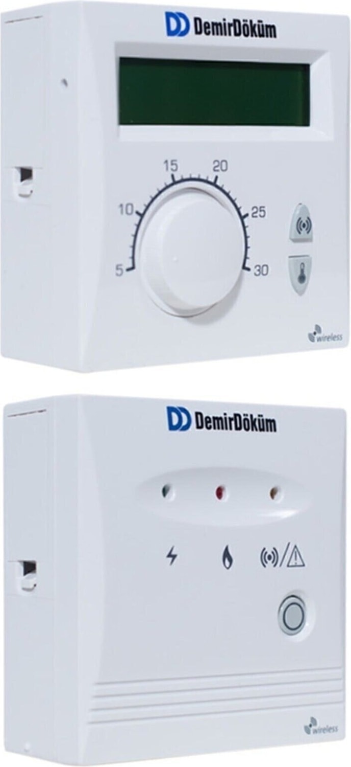 Kablosuz Oda Termostatı - Beyaz Dijital LCD Ekran, RF 6001 ve Atron, Nitromix, Nitron, Nepto, Adonis, Atromix ile Uyumlu