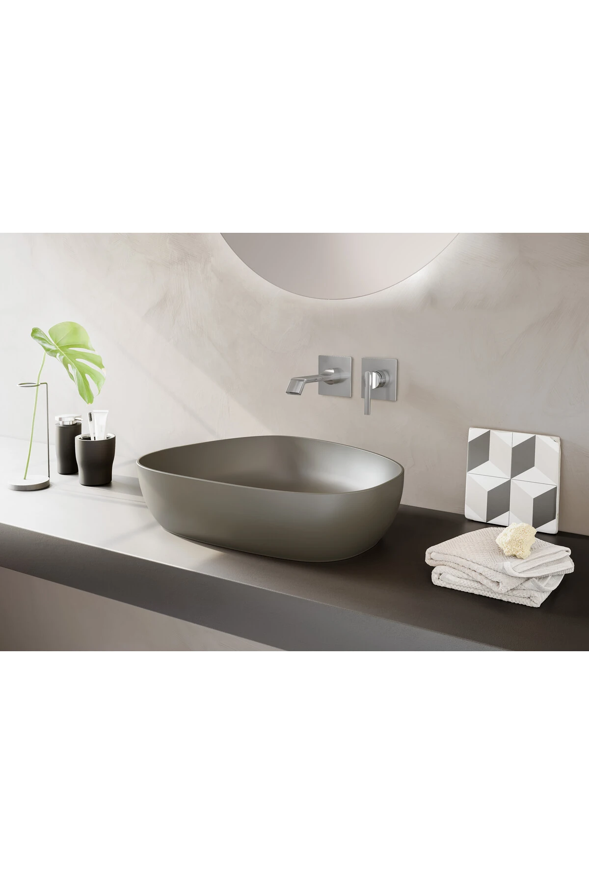 Suit A42782 Ankastre Lavabo Bataryası, Sıva Üstü, Krom