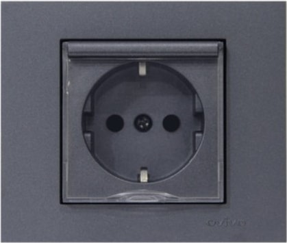 Füme Grano Kapaklı Topraklı Priz 5 Adet ( Çerçeve Dahil )