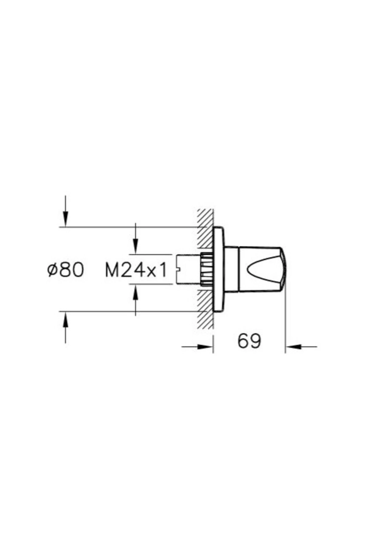 Sıva Üstü Ankastre Ara Kesme Valfi - A41458GR