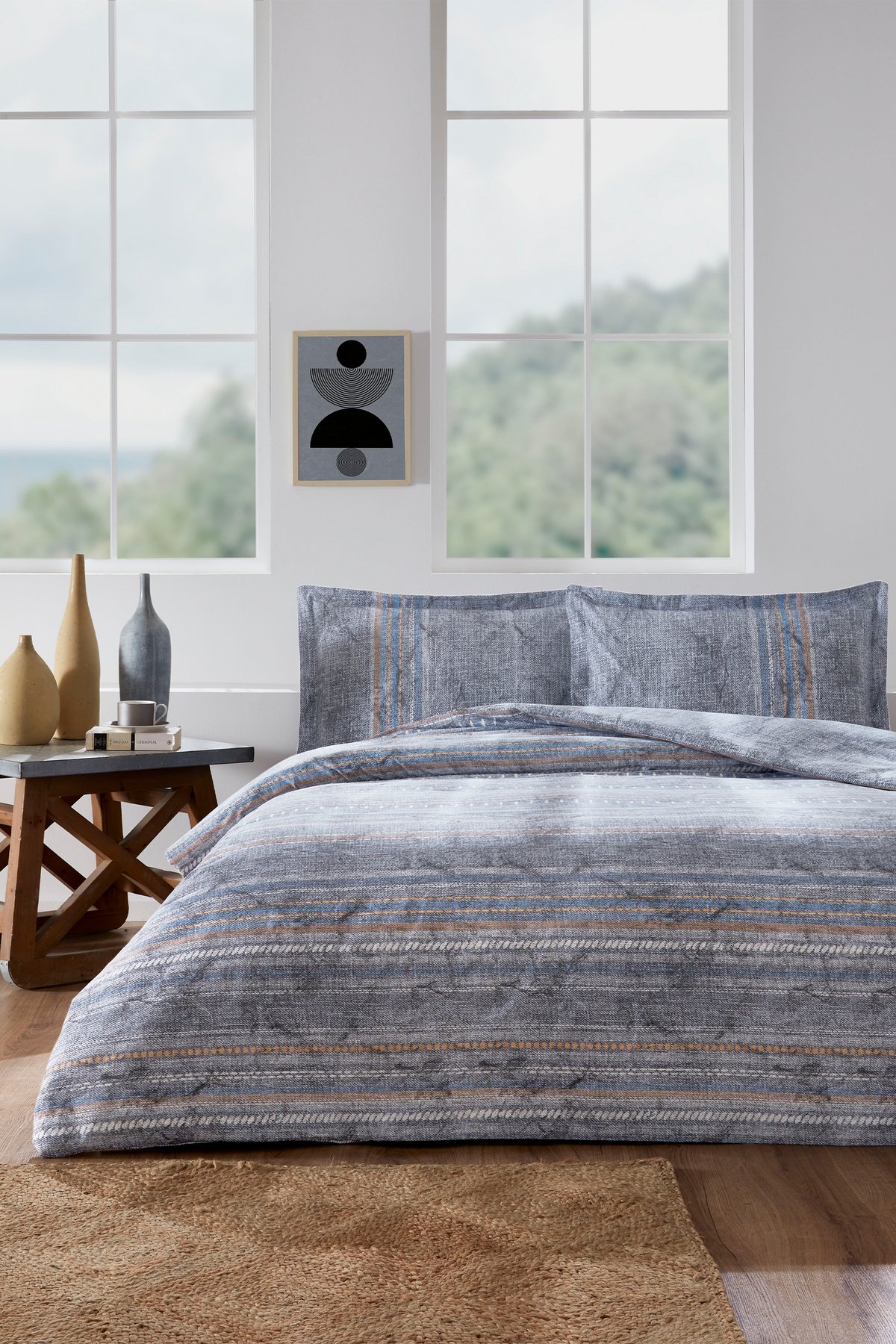 Colorado King Size Lastikli Çarşaf Nevresim Takımı