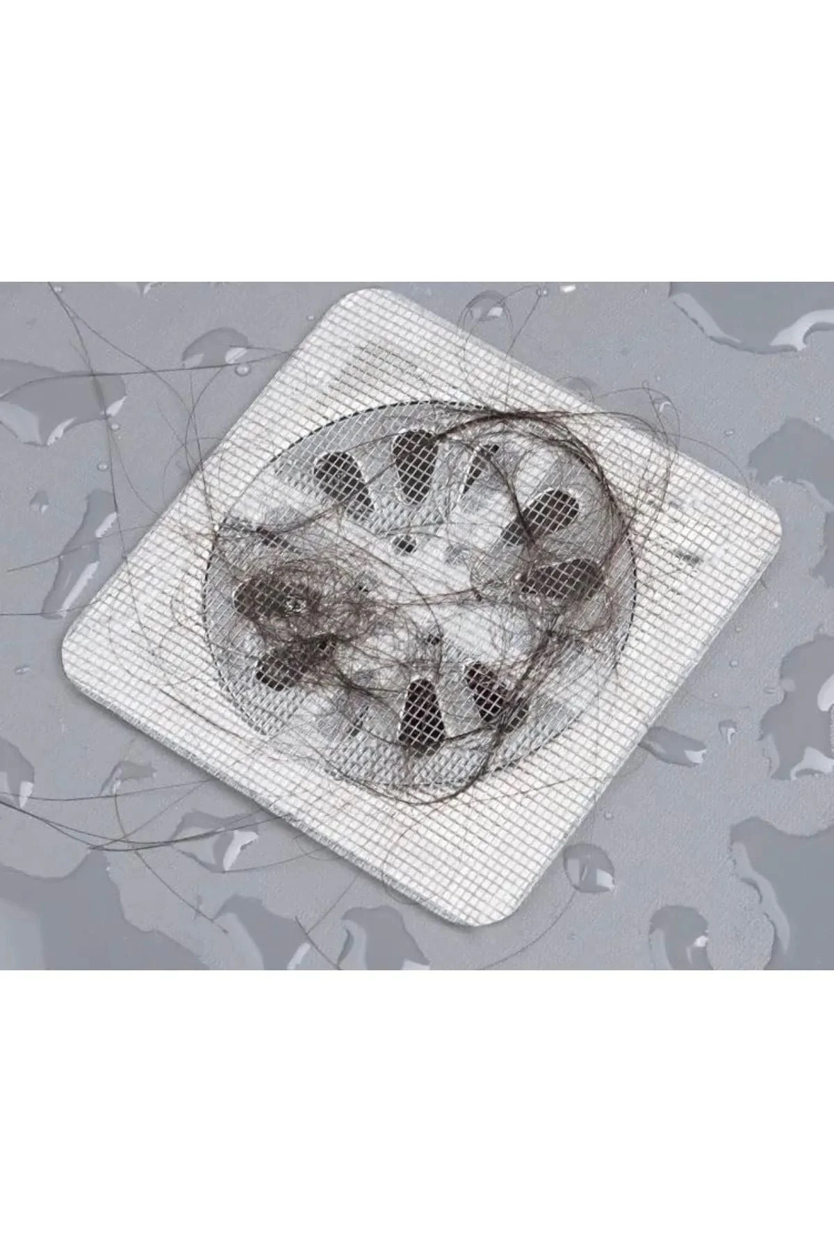 1 Adet Kendinden Yapışkanlı Banyo Gider Kapağı – Pislik Tutucu, Tıkanma Önleyici, Çelik Bant