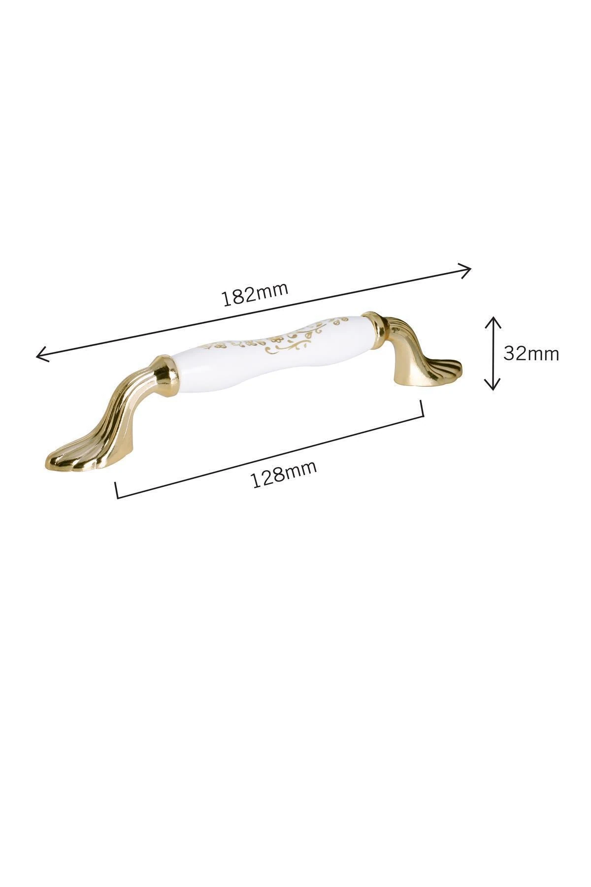 Porselen Kulp Dolap Çekmece Mobilya Mutfak Çocuk Kulbu Venüs 128