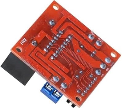L298N Voltaj Regulatörlü Çift Motor Sürücü Kartı (Kırmızı Pcb)