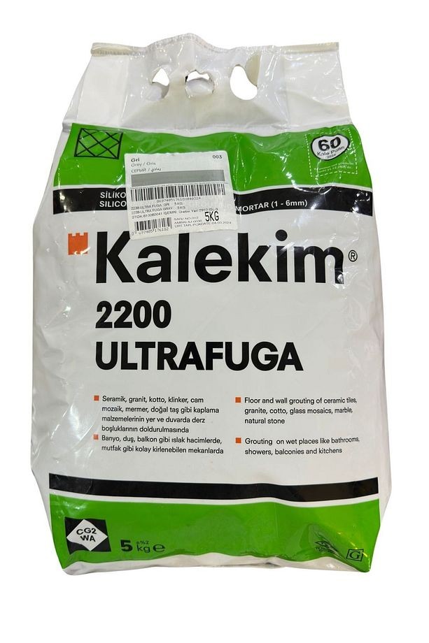 2200 Ultrafuga Slikonlu Derz Dolgu Fuga 5/1 Gri Renkli 5 Kg.