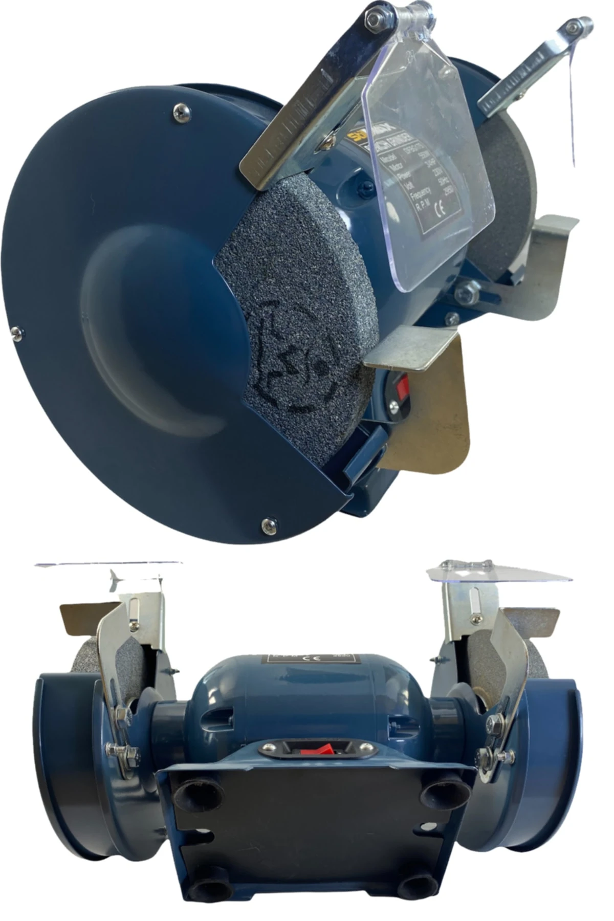 Germany Type 175mm 550watt Tezgah Üstü Taşlama Bakır Sargı Bıçak Balta Bileme Çark Taşı Taş Motoru