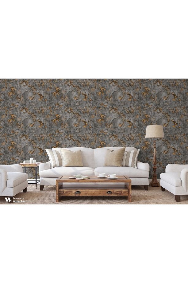 İCON 24109-4 GRİ ÜZERİ GOLD FİGÜRLÜ DUVAR KAĞIDI 16,50M2