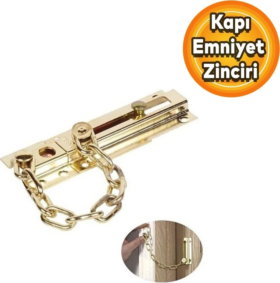 Kapı Emniyet Zinciri – Paslanmaz Çelik, Güvenlik Zinciri, Kolay Montaj, Kapı Güvenlik Kilidi