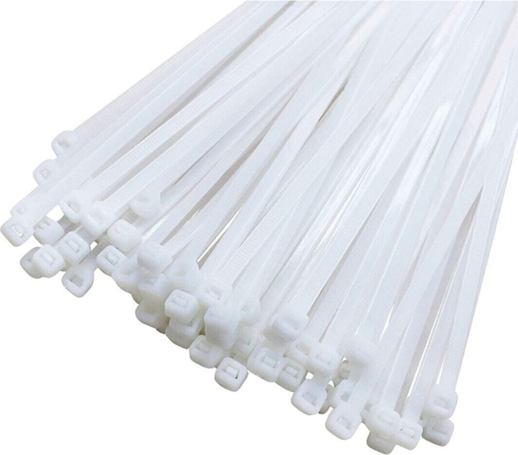 Kablo Bağı- Plastik Kelepçe - 3.6 x 200 mm - Cırt Kelepçe Beyaz 100 Adet Paket