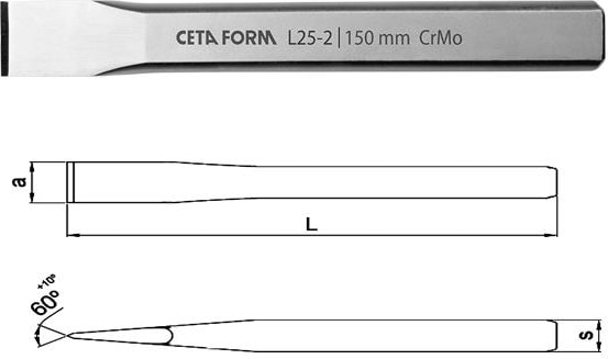 L25-200-2 Düz Keski 200MM