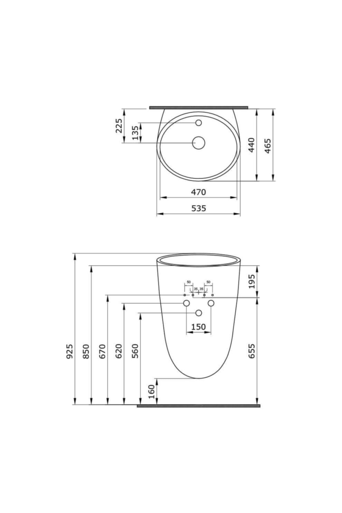 Venezia Asma Monoblok Lavabo Mat Somon 1083-032-0126
