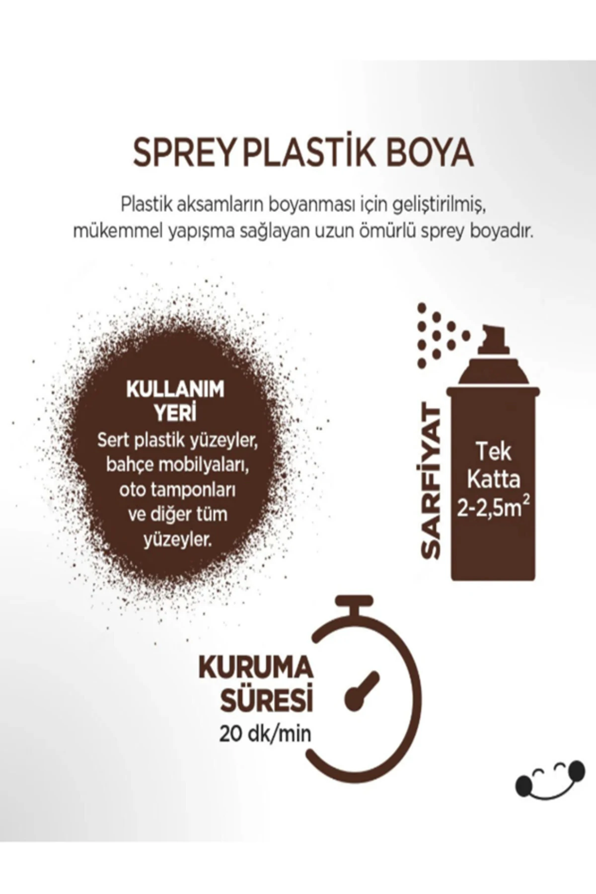 Plastik Yuzey Sprey Kahverengı Ral8016
