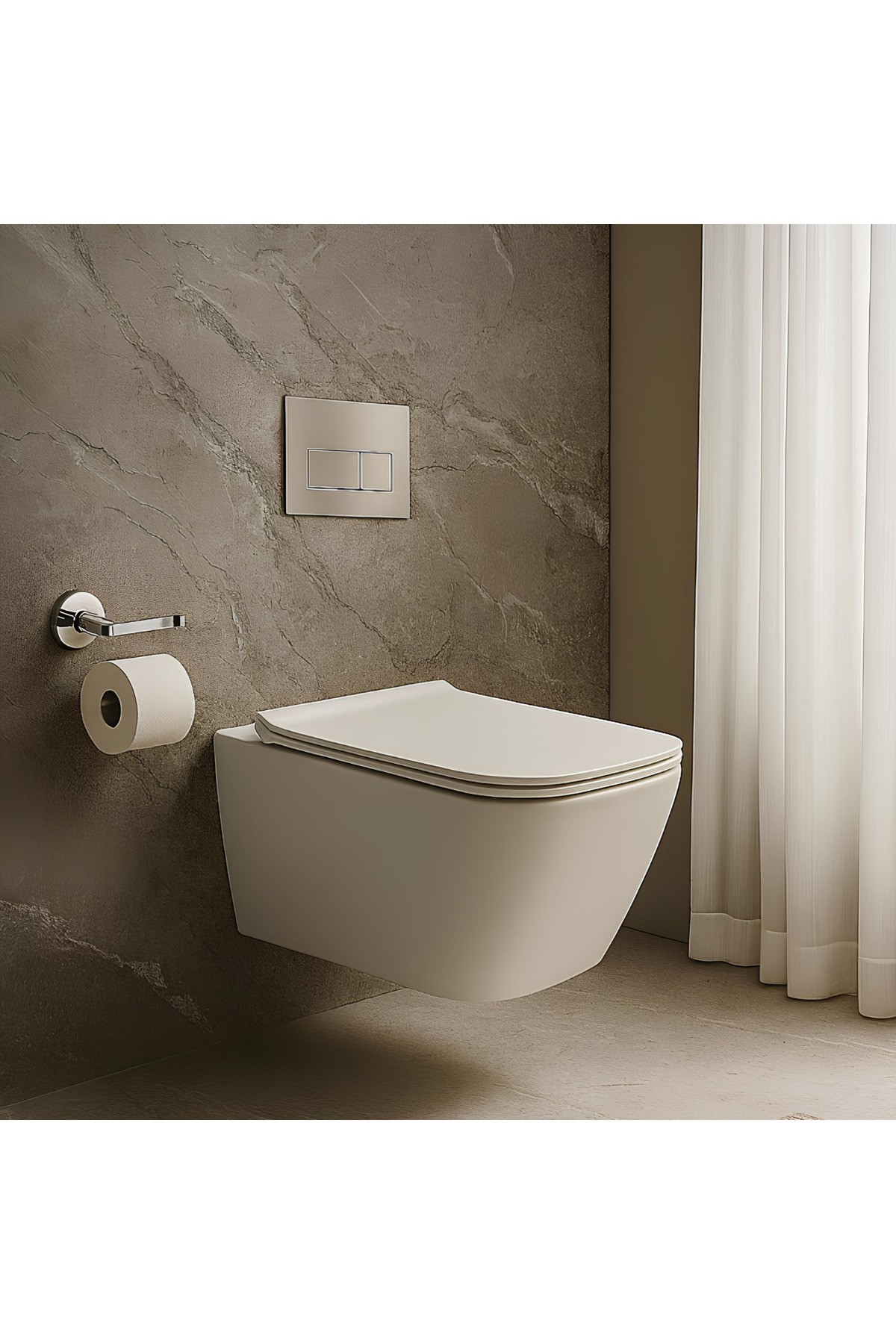 Luna Kanalsız Asma Klozet Ln5610,nkp Elegance Duroplast Yavaş Kapak