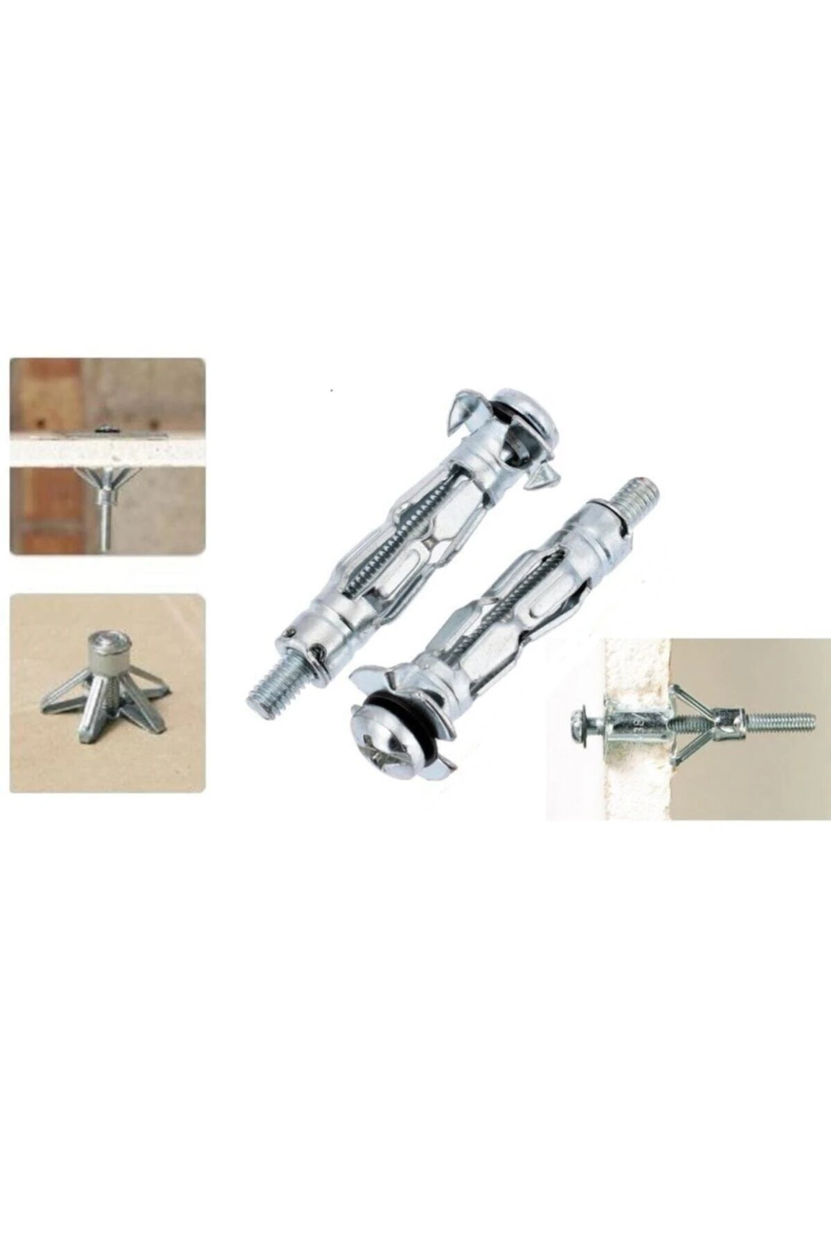 Metal Alçıpan Dübeli-paraşüt Tipi Metal Alçıpan Dübeli 10 Adet Alçıpan Montaj Dübeli