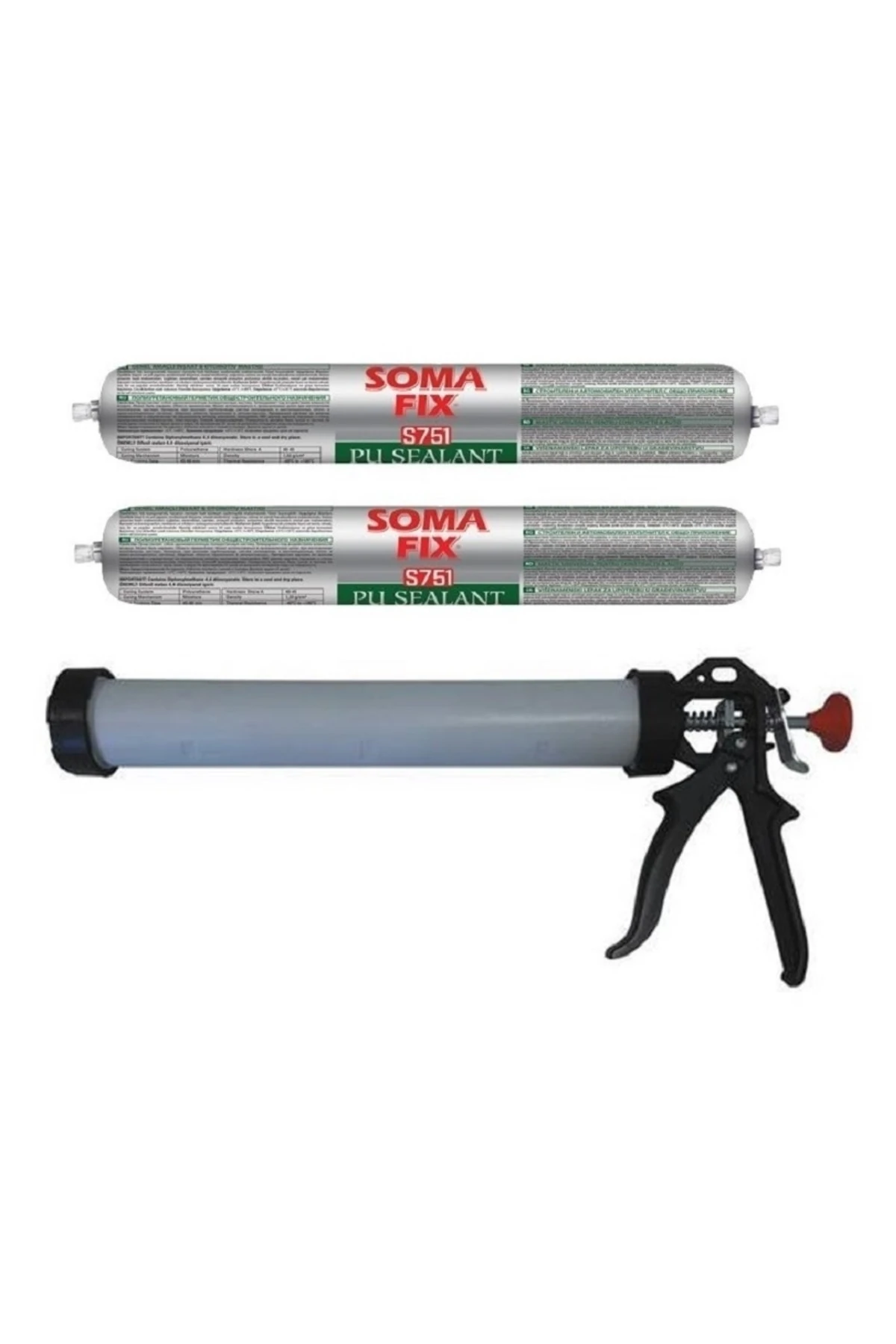 2 Adet Beyaz Sosis Poliüretan Mastik Sosis Tabancası Seti