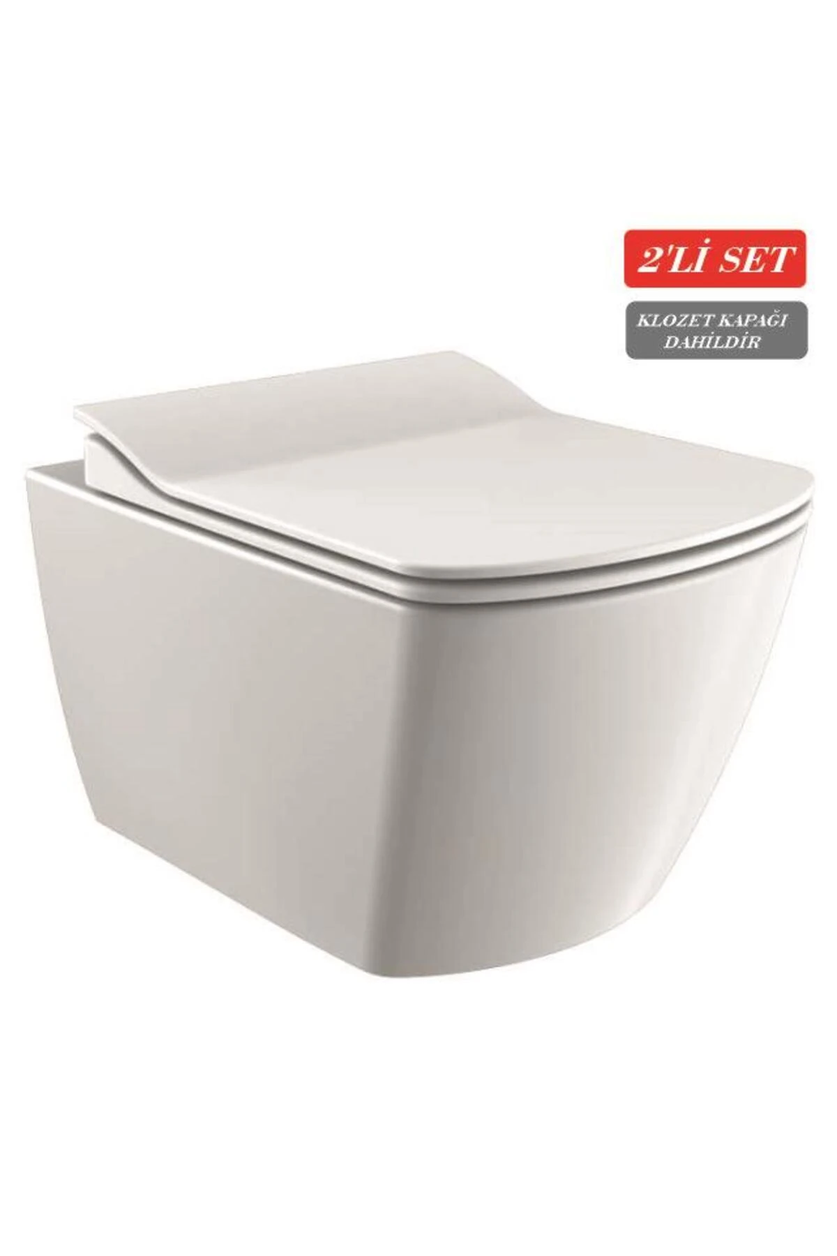 Elegant Rim-Off Kanalsız Asma Klozet (EG321.00) + Elegant TP Yavaş Kapanan Kapak 2'li Set