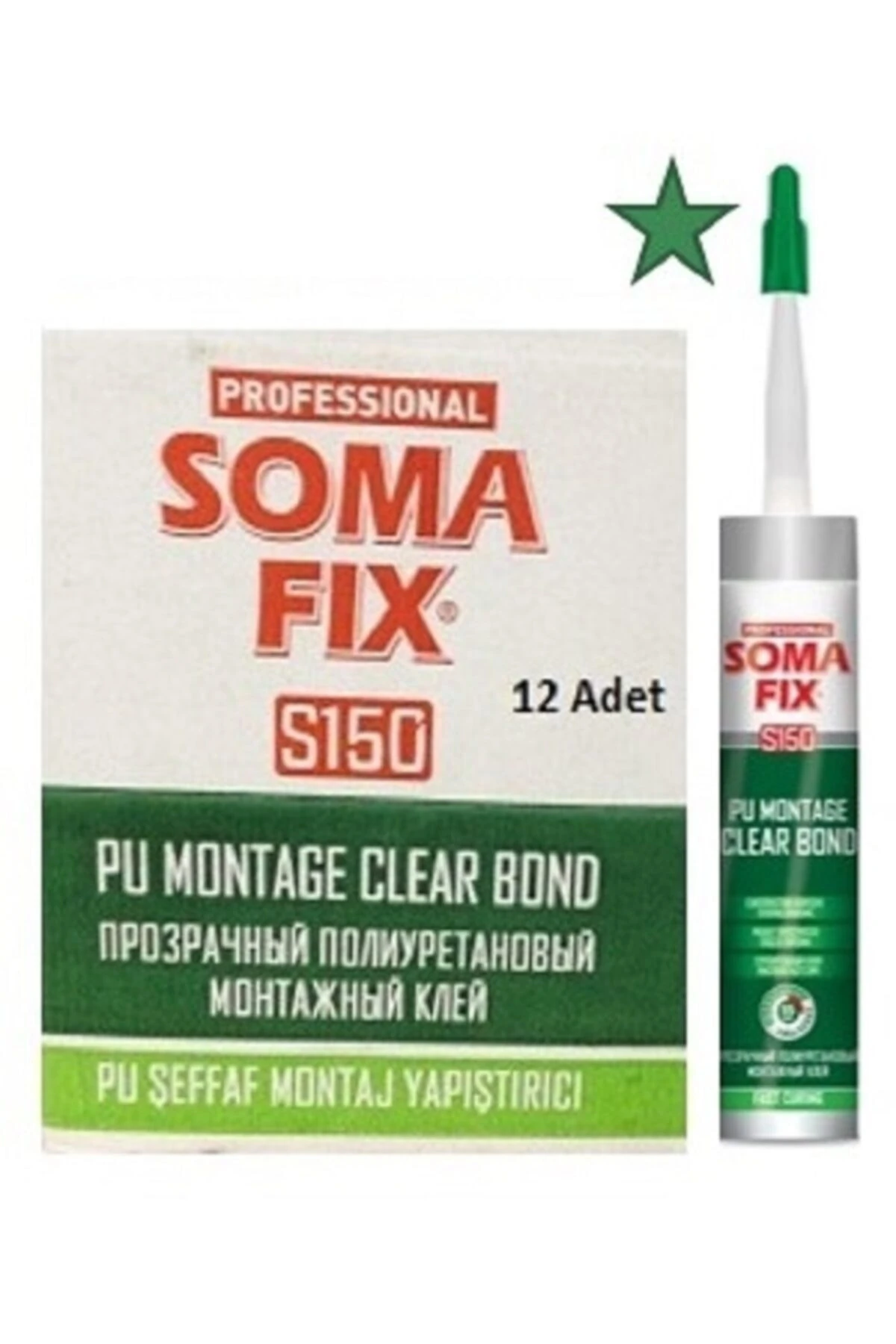12 Adet 300 ml Şeffaf Montaj Kit Hızlı Şok Bond Yapıştırıcısı Clear Bond