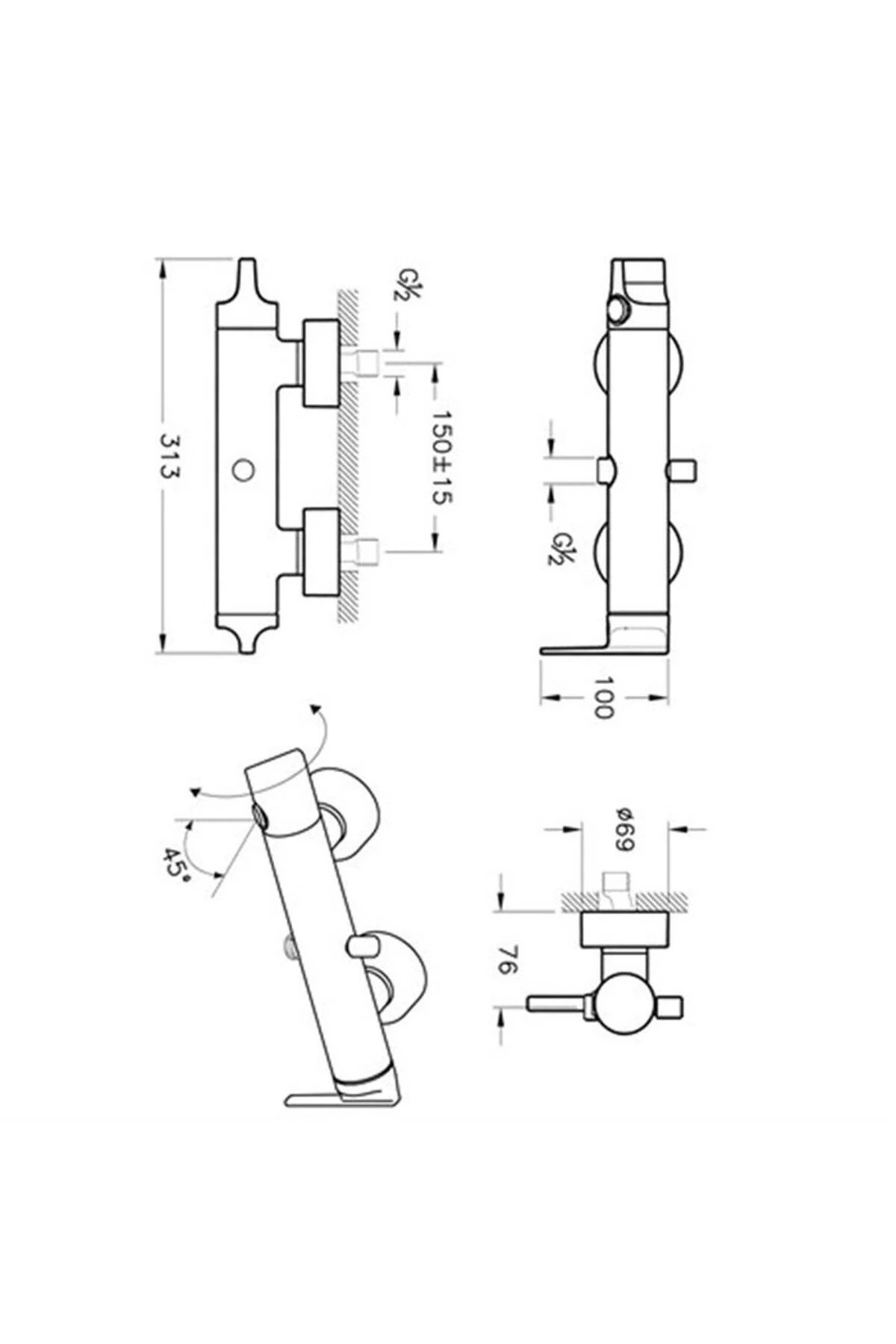 Suit U Banyo Bataryası - A42488