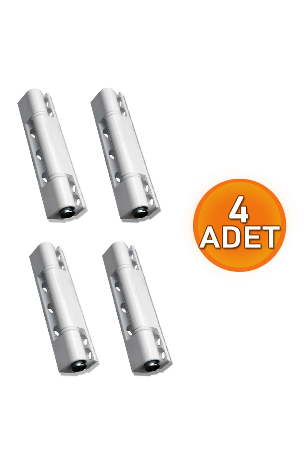 4 Adet 90 mm PVC BEYAZ Çelik Menteşe - Kolay Montaj Yüksek Kalite PVC Kapı-Pencere menteşesi