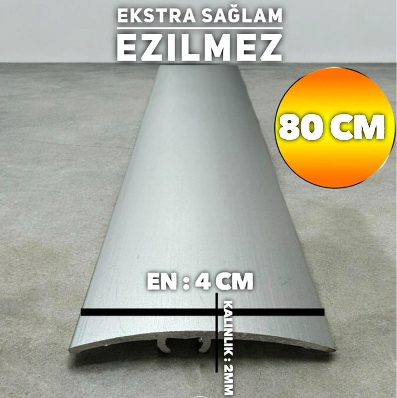 4 cm Genişlik Parke Eşik Profili Ekstra Kalın Profil Silikon Dahil Ölçü Seçiniz