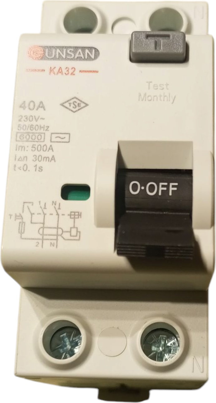 Kaçak Akım Koruma Anahtarı Ac Tip 6 Ka 1p+N 30 Ma 40A