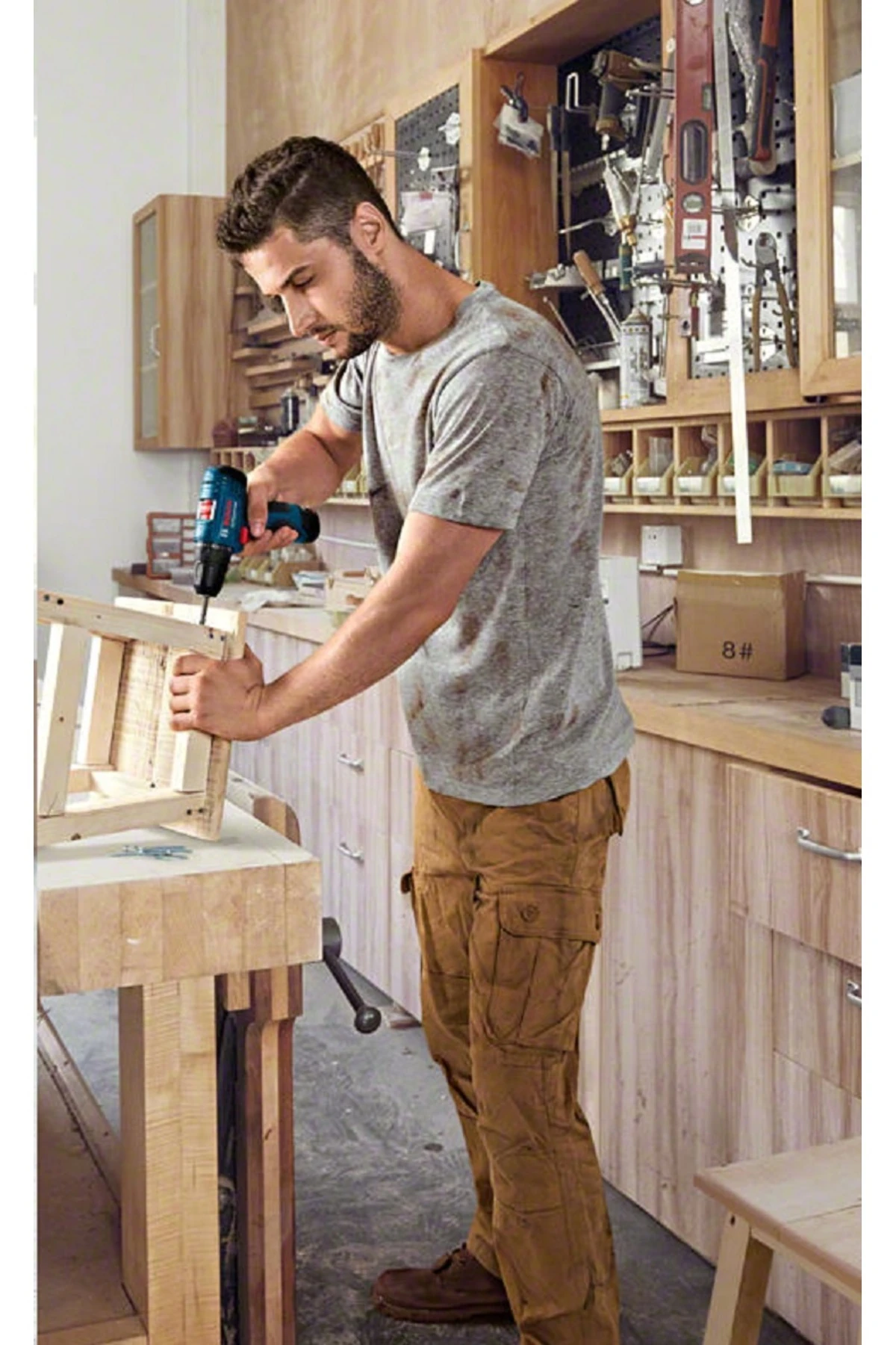 Şarjlı Matkap Darbeli Matkap Çift Akülü Vidalama + 27 Parça Matkap Ucu Vidalama Ucu Tornavida