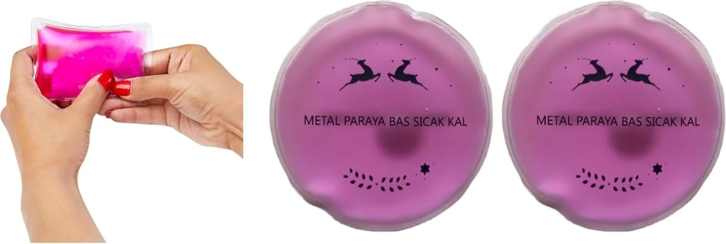 Bosphorus Homi Pembe Ceylan Cep Sobası,el Isıtıcı,2 Adet Sıcak Su Torbası Pvc 9cm