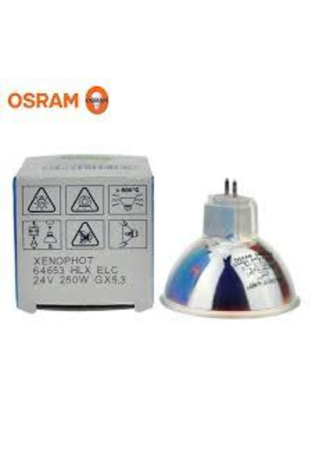 Xenophot 64653 Hlx Elc 24v 250w Çanak Halojen Ampul Tepegöz Projeksiyon Ampulu Made In Germany