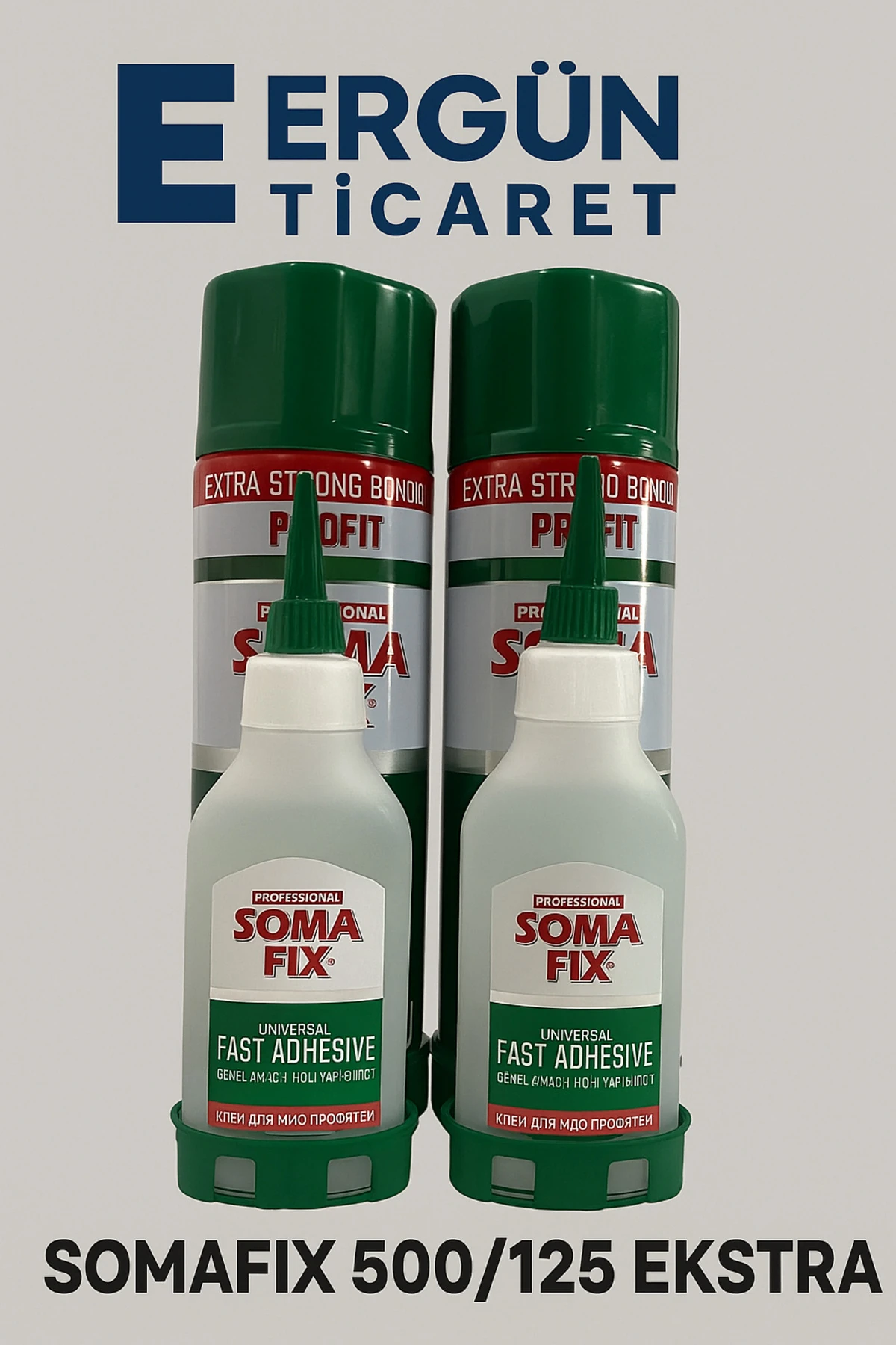 2 Adet Hızlı Yapıştırıcı Ekstra Büyük Boy Set 500ml+125ml