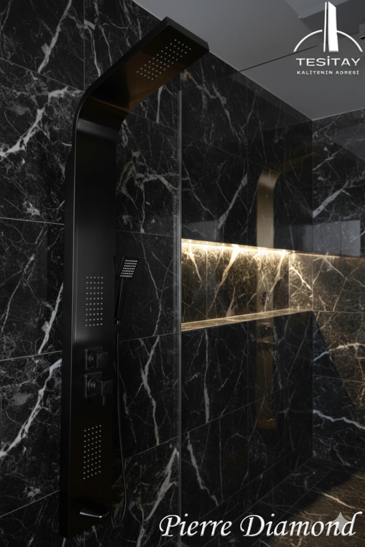 Duş Kolonu Panel Duş Seti Masajlı Duş Sistemleri Robot Duş Fıskiye Siyah Beyaz Gold Renk Seçenekleri