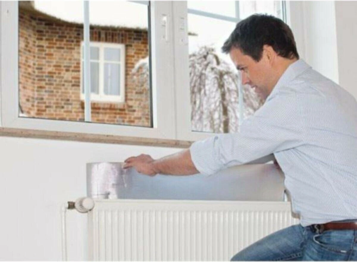 Ankaflex Petek Radyatör Arkası Plaka Kalorifer Petek Arkalığı Alüminyum Isı Yalıtım Folyosu (5ADET)