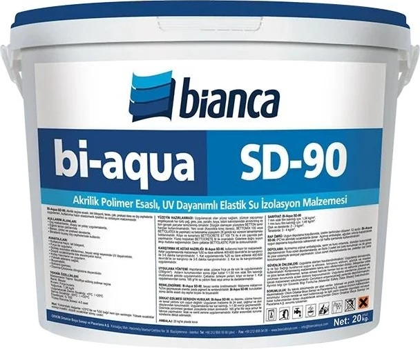 Bi-Aqua Sd-90 Uv Dayanımlı Elastik Su Izolasyon Malzemesi 20 kg