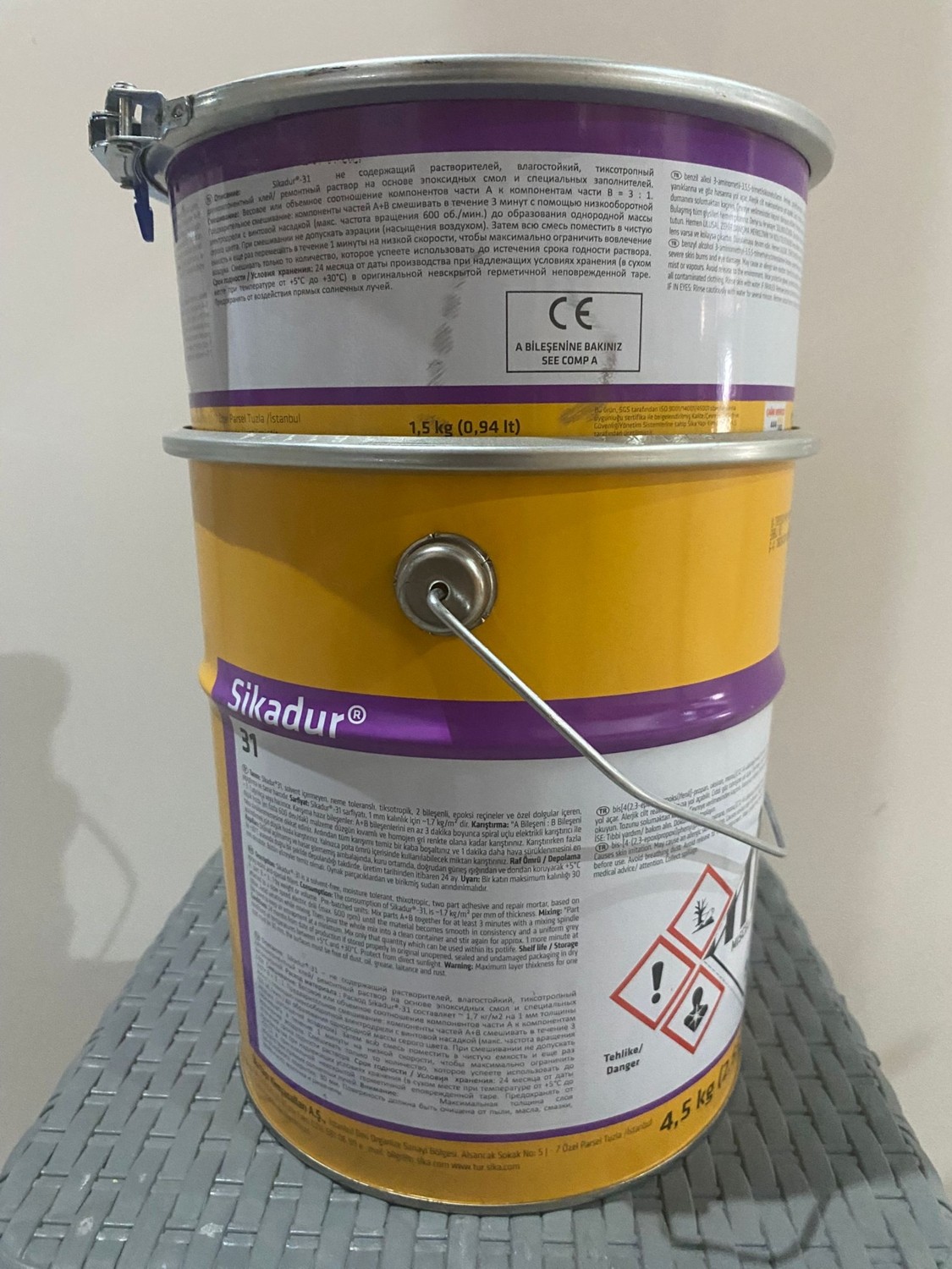 dur 31 Çift Bileşenli Tiksotropik Epoksi Yapıştırıcı ve Tamir Harcı 6 kg (4,5+1,5)