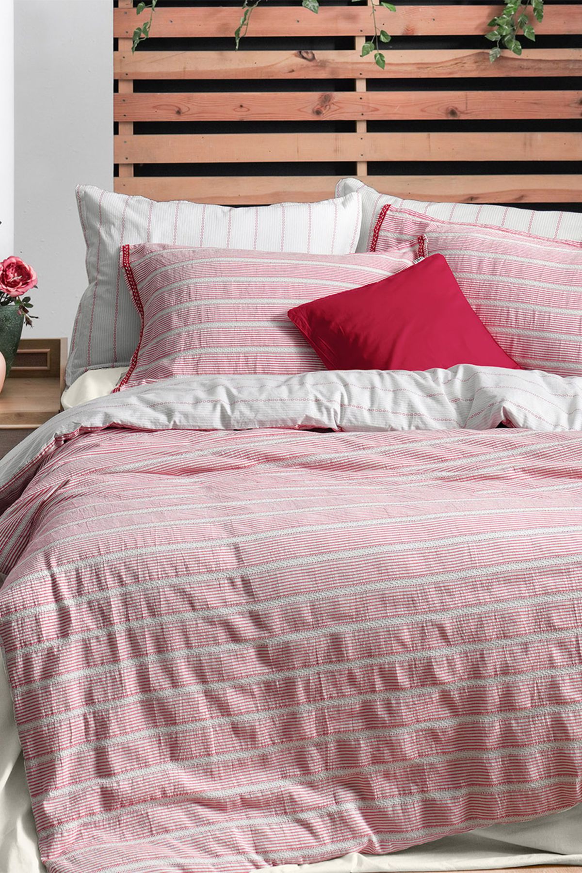 Trin Çift Kişilik %100 Pamuk Mood Comfort Nevresim Takımı