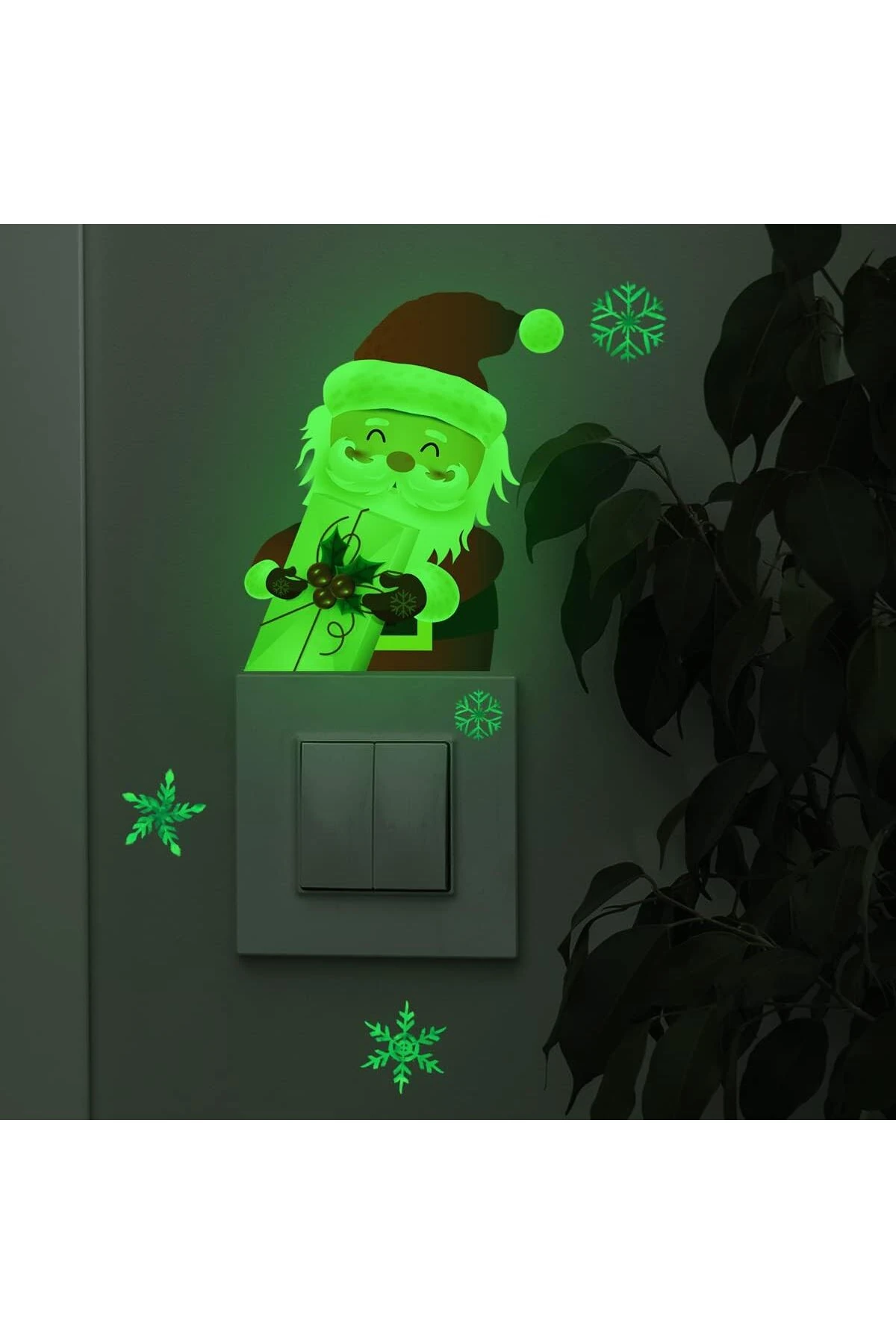 Noel Baba Fosforlu Priz Sticker